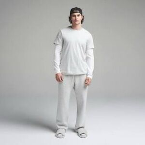 NWOT Hanes light heather gray cotton sweatpants